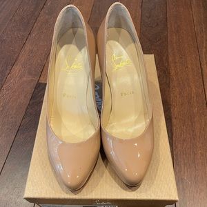 Christian Louboutin ARGOTIK 100 patent heels size38.5